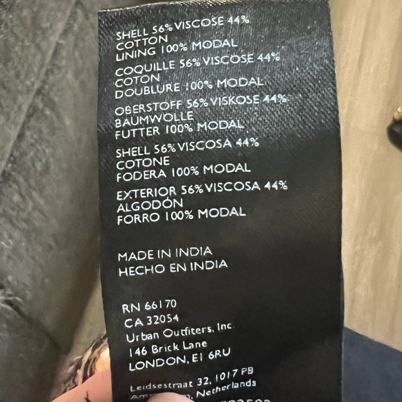 By Anthropologie Ruffled Tunic Dress Black Motif Short Sleeve Mini Size L - Picture 11 of 11